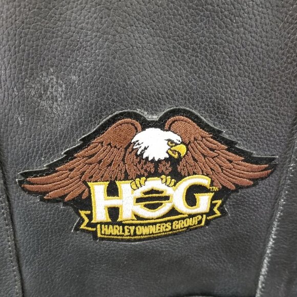 HOT LEATHER Black Motorcycle vest w/Extra patches - sz 2XL - Picture 6 of 9